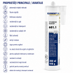 Adeziv de montaj Kleiberit 601.1 – aderență ridicată, îmbinare elastică și rezistență la apă, UV și intemperii
