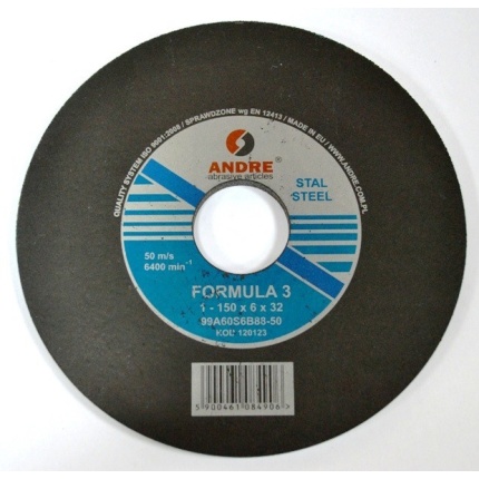 Piatră de ascuțit ANDRE Formula 3, 150×6×32 mm
