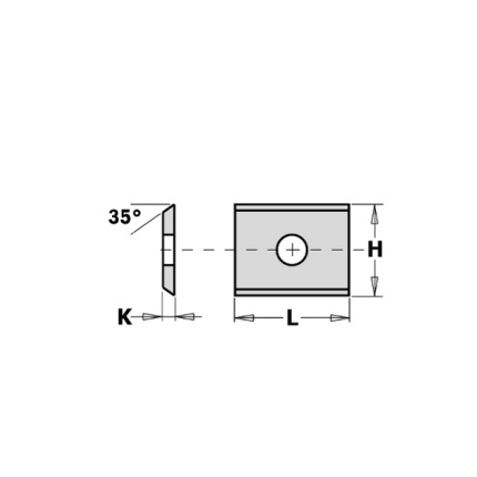 Cuțit amovibil din carbură CMT 790.076.00, 7,65×12×1,5 mm