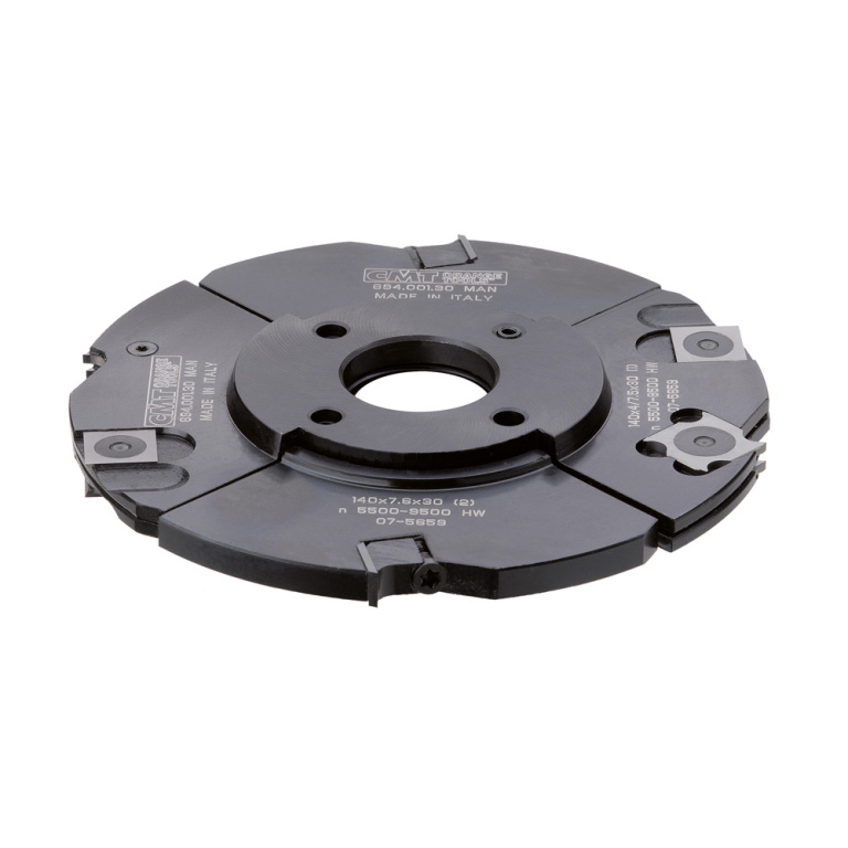 Set de freze cu cuțite amovibile CMT 694.001.40 pentru canelare reglabilă