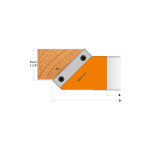 Schemă de lucru și dimensiuni pentru freza CMT 694.002.40