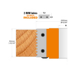 Profil de îmbinare finger joint realizat cu freza CMT 694.008.40