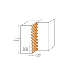 Schemă de lucru pentru freza finger joint CMT 694.008.40