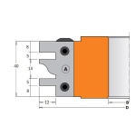 Профильные ножи HWM CMT 695.014A, тип A, 40×24,5×2 мм