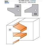 Cuțite profilate HWM CMT 695.015.D2, tip D2, 25×29,8×2 mm