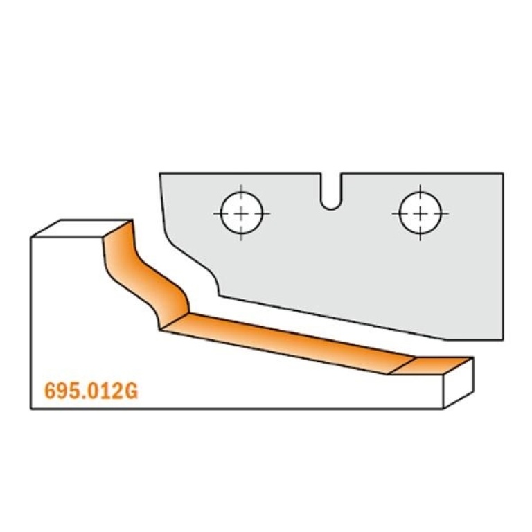 Cuțite profilate HWM CMT 695.012G, tip G, 50×25×2 mm