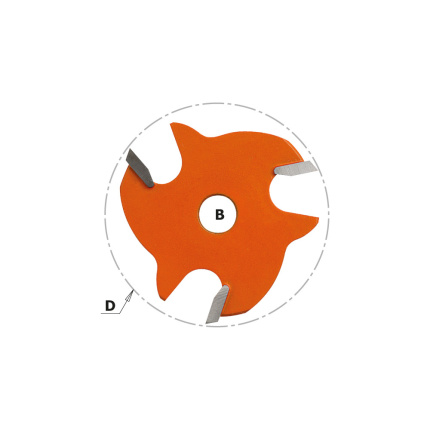 Freze disc CMT 822 – diametru D și alezaj B