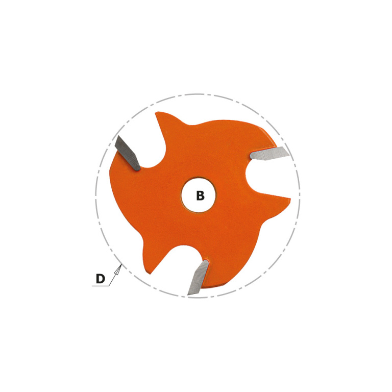 Freze disc CMT 822 – diametru D și alezaj B