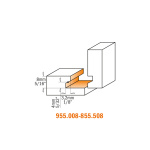 Profil de îmbinare CMT 955.008 pentru material subțire