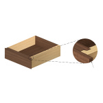 Exemplu sertar realizat cu freza CMT Drawer Lock