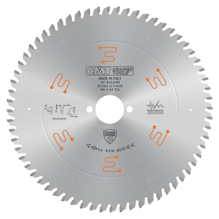 Pânze CMT 296/297 Chrome pentru aluminiu și laminate — pânză
