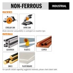 Pânze CMT 284 Orange pentru aluminiu și plastic, +5° — detaliu tehnic