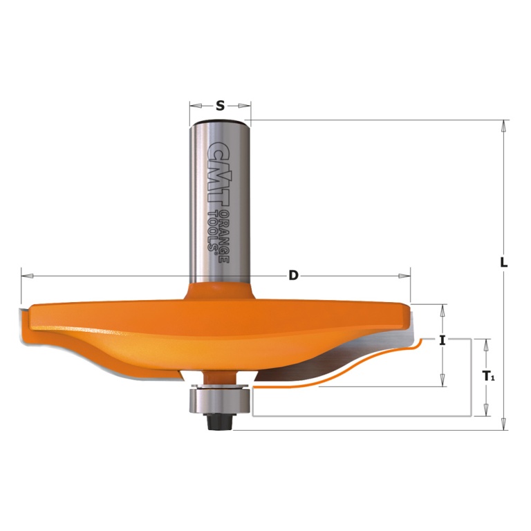 Freze CMT pentru panouri ridicate seria 8/990 – desen cotat CMT