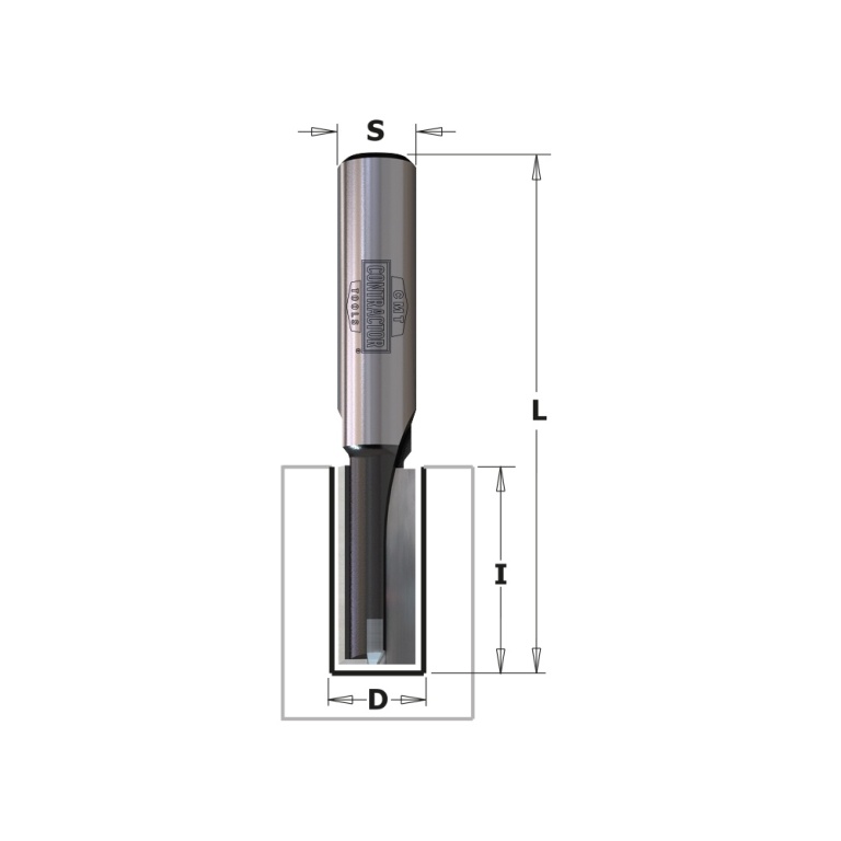 Freză economică CMT Contractor K174 Z2+1, schema dimensională originală