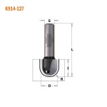 CMT Contractor K914-127, desen tehnic al frezei pentru caneluri rotunjite cu raza R 6,35 mm