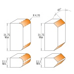 Profiluri CMT 900.623 R4,76 mm și teșire 45 grade