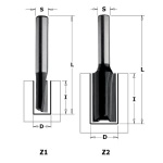 Freze drepte economice CMT Contractor K911/K912 – geometrie originală Z1 și Z2, cote S, L, I și D