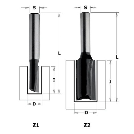 Freze drepte economice CMT Contractor K911/K912 – geometrie originală Z1 și Z2, cote S, L, I și D