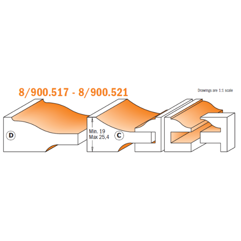 CMT 900.517/521 — profile și dimensiuni — 1