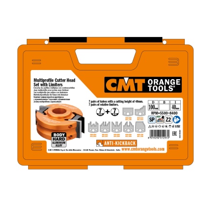 Set de frezare în valiză CMT 693A; configurația 693.013.03 cu alezaj 50 mm
