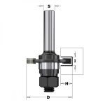 Freză disc CMT Contractor K922 pentru caneluri, desen cu dimensiunile S D I H