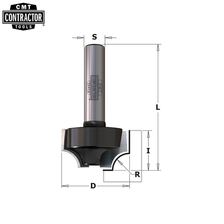 CMT Contractor K927-064 freză profil ovolo, desen dimensional cu S L I R D